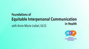 foundations of equitable interpersonal communication