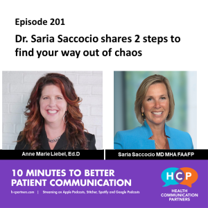 Dr. Saria Saccocio shares 2 steps to find your way out of chaos