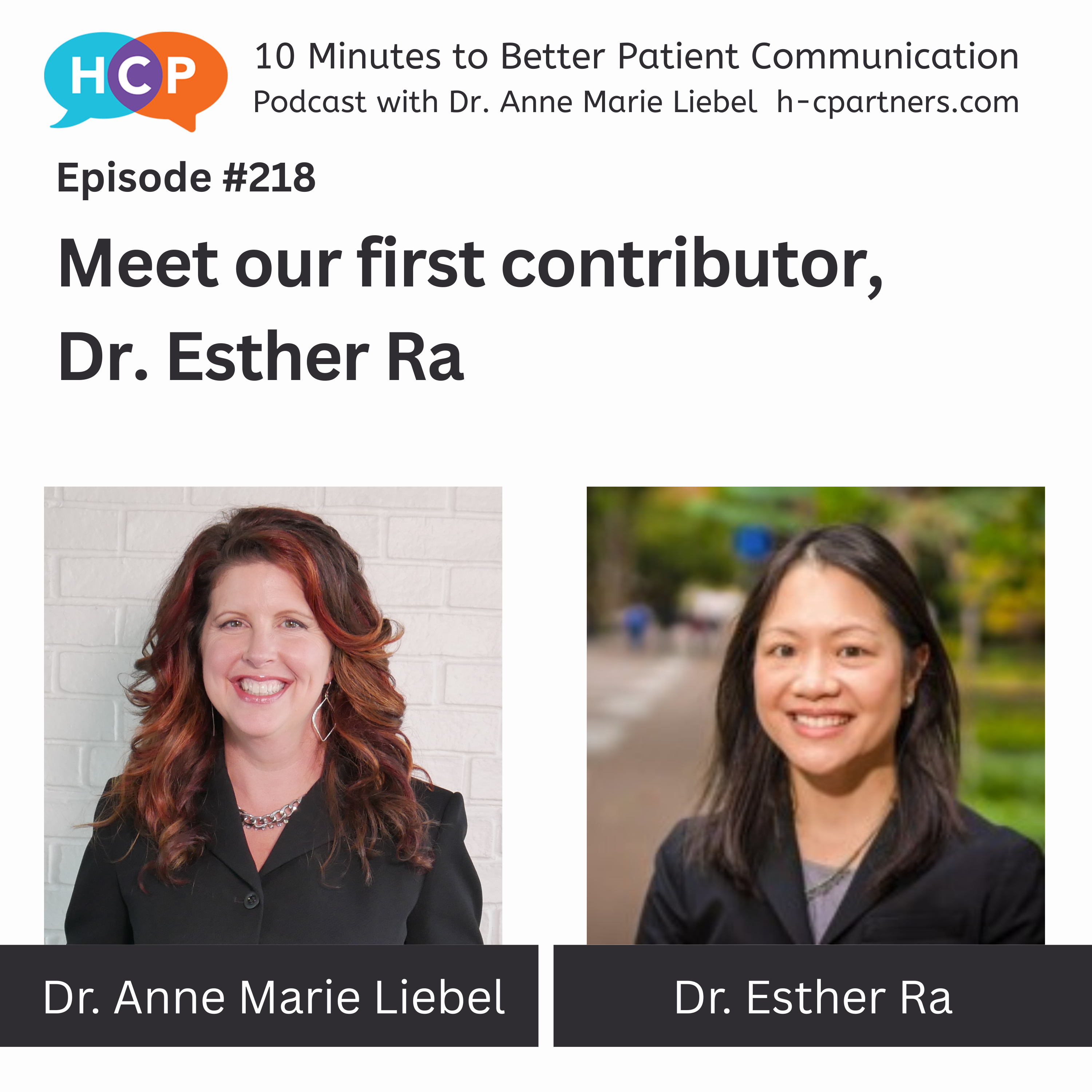 Meet our first contributor, Dr. Esther Ra