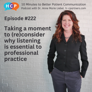 Taking a moment to (re)consider why listening is essential to professional practice